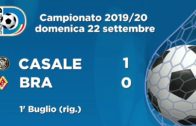 Calcio: Casale FBC – Bra 1-0