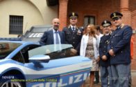 Novara: la Lamborghini della Polizia alla settimana europea  della mobilità