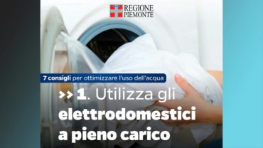 Regione Piemonte: sette consigli per ottimizzare l’uso dell’acqua