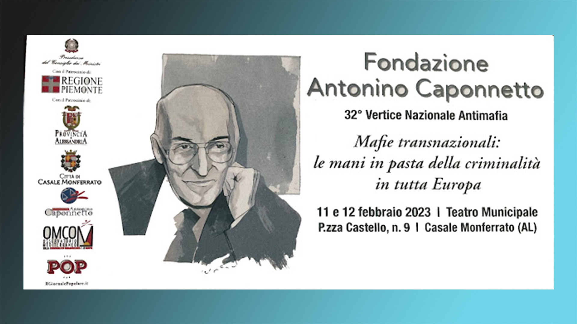 Casale Monferrato ospiterà il 32mo Vertice Nazionale Antimafia