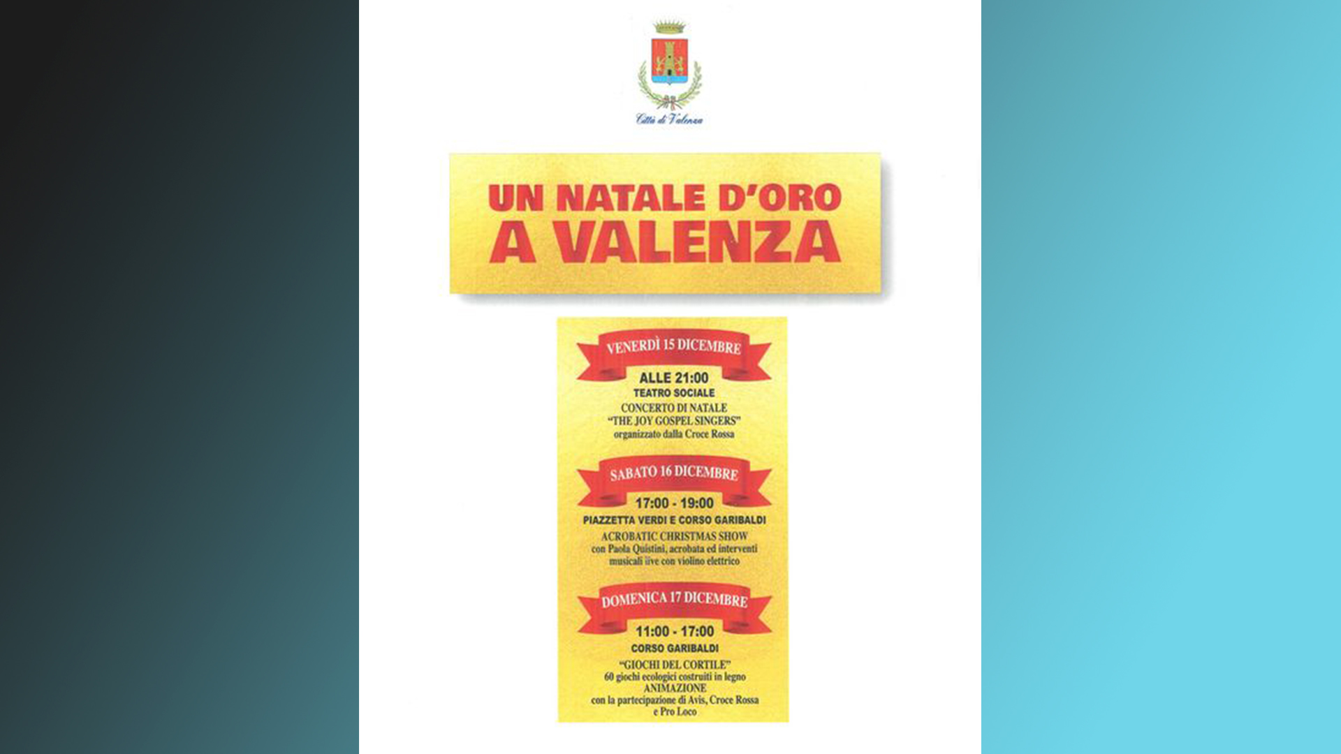 “Un Natale d’oro a Valenza”