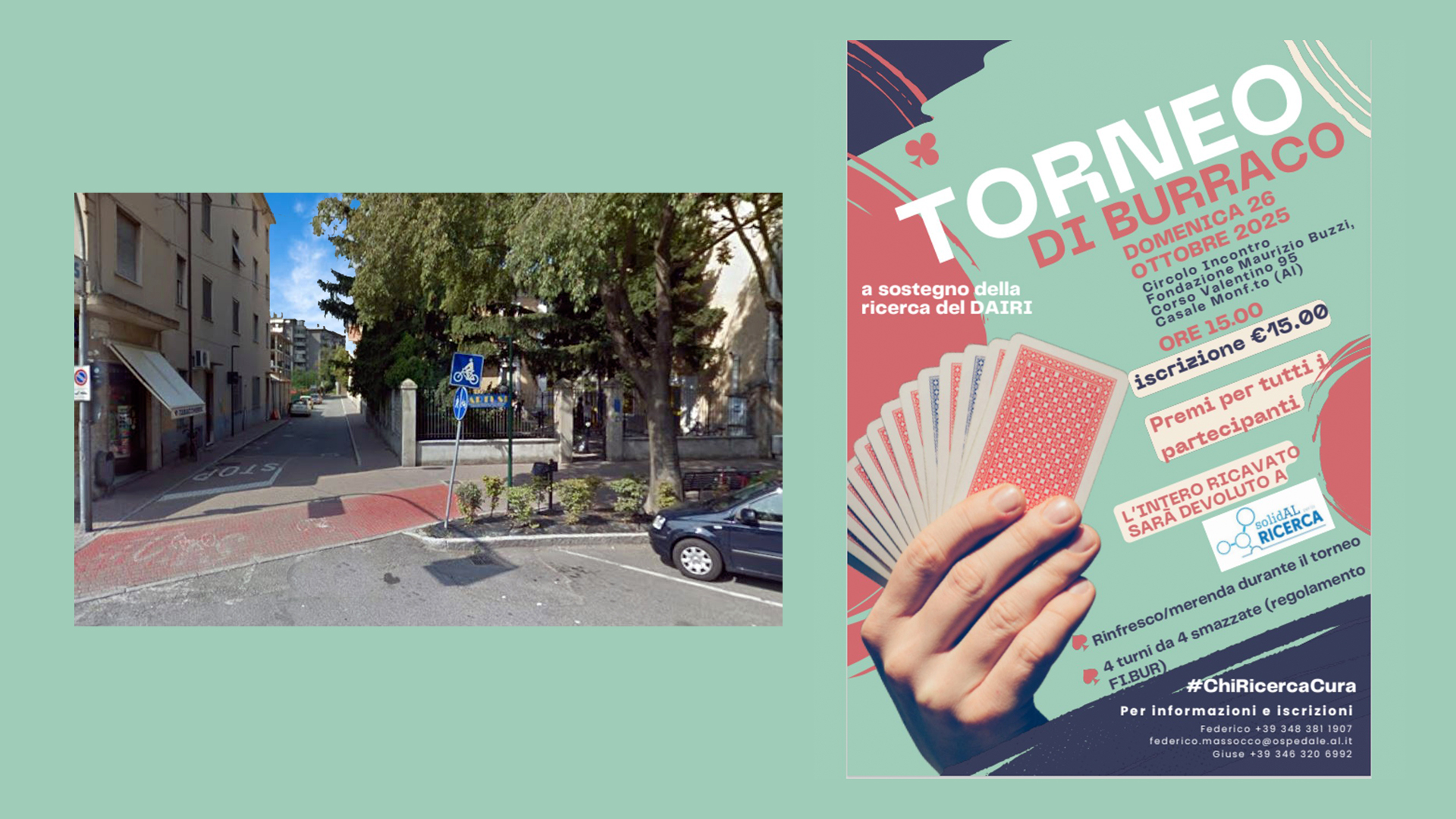 Casale Monferrato: domenica 26 ottobre il “Torneo di burraco per la ricerca”