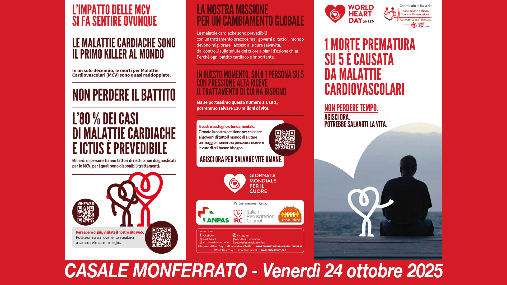 A Casale Monferrato fa tappa il tour World Heart Day 2025 – venerdì 24 ottobre