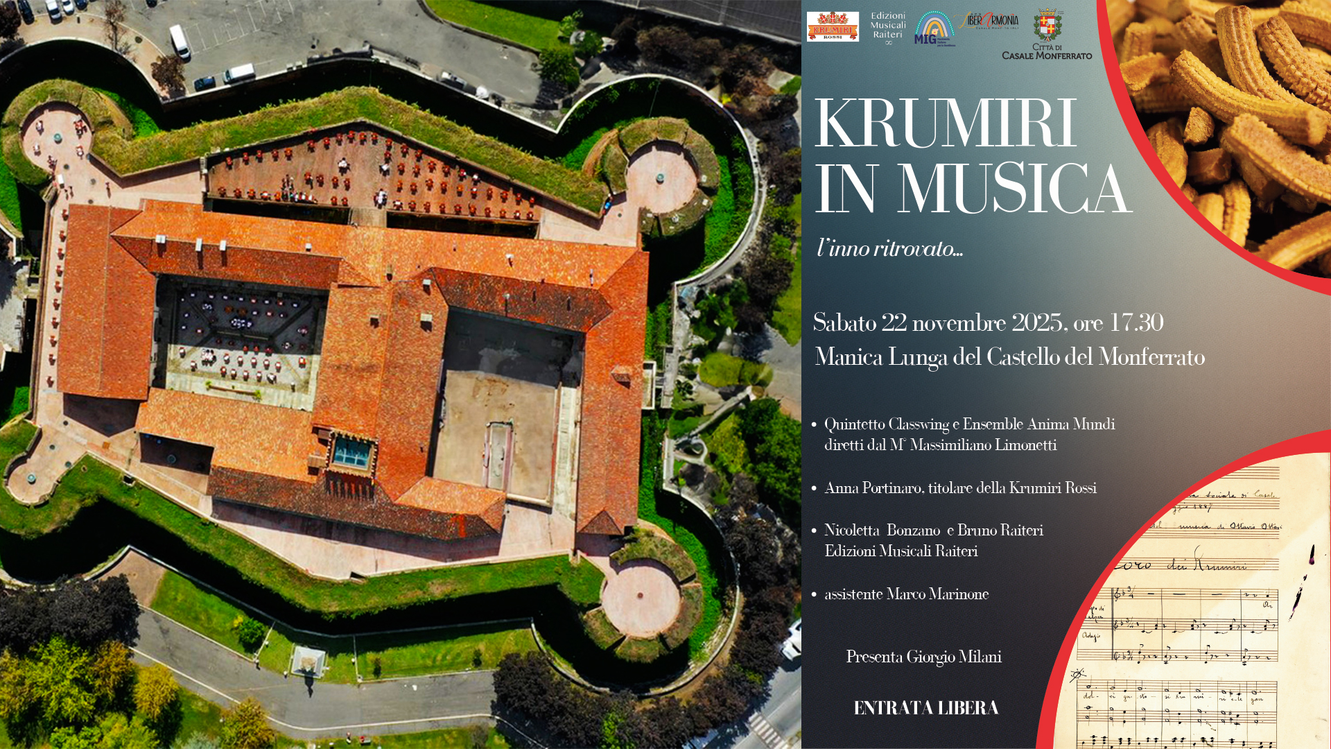 Casale Monferrato: KRUMIRI IN MUSICA l’inno ritrovato… Casale Monferrato: KRUMIRI IN MUSICA l’inno ritrovato…