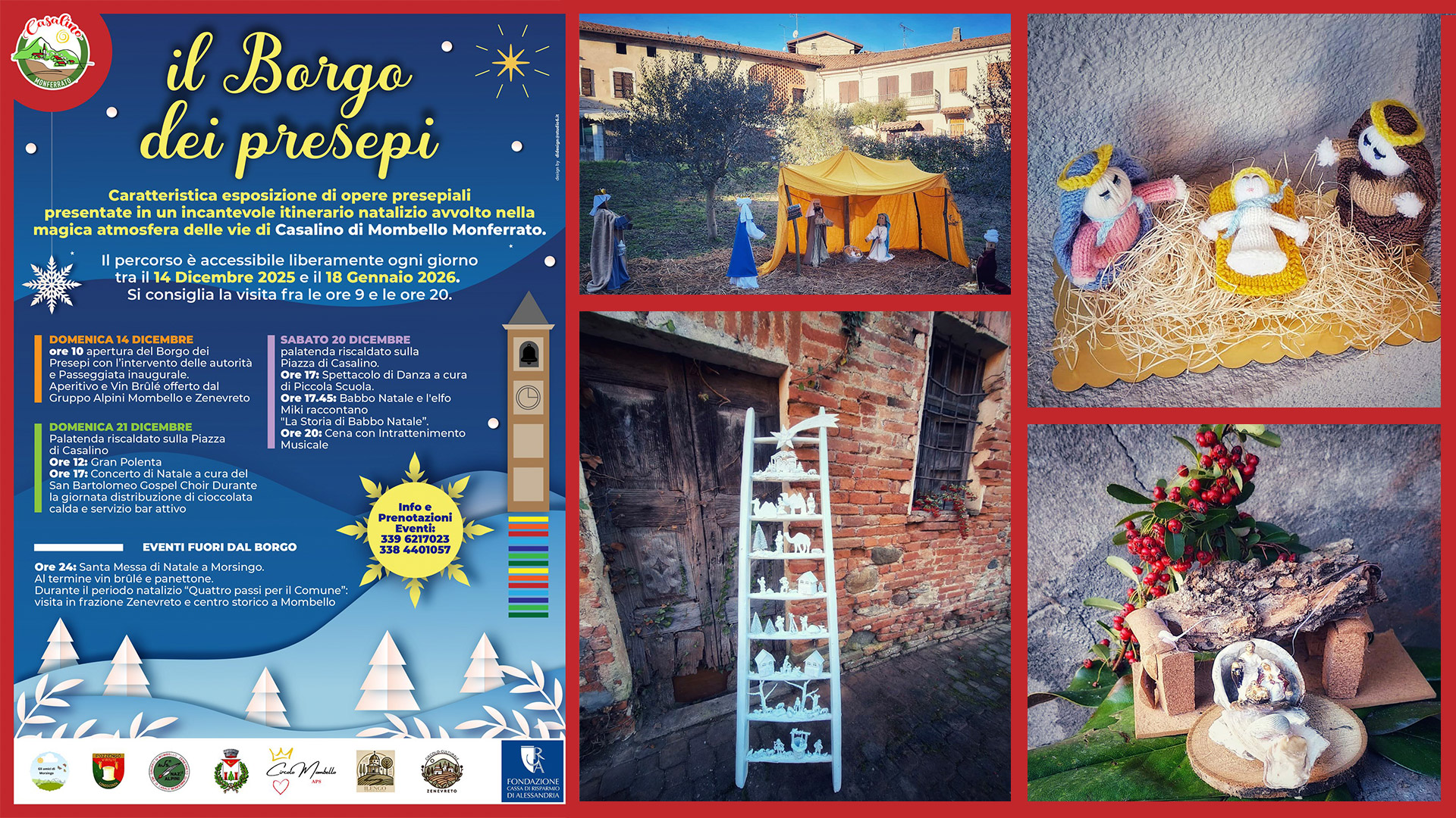 Casalino di Mombello diventa il “Borgo dei presepi”