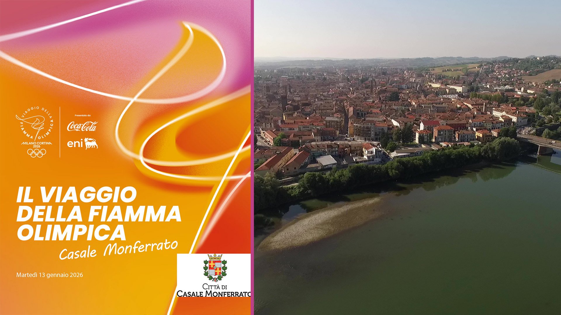 La Fiamma Olimpica di Milano – Cortina 2026 a Casale Monferrato La Fiamma Olimpica di Milano – Cortina 2026 a Casale Monferrato