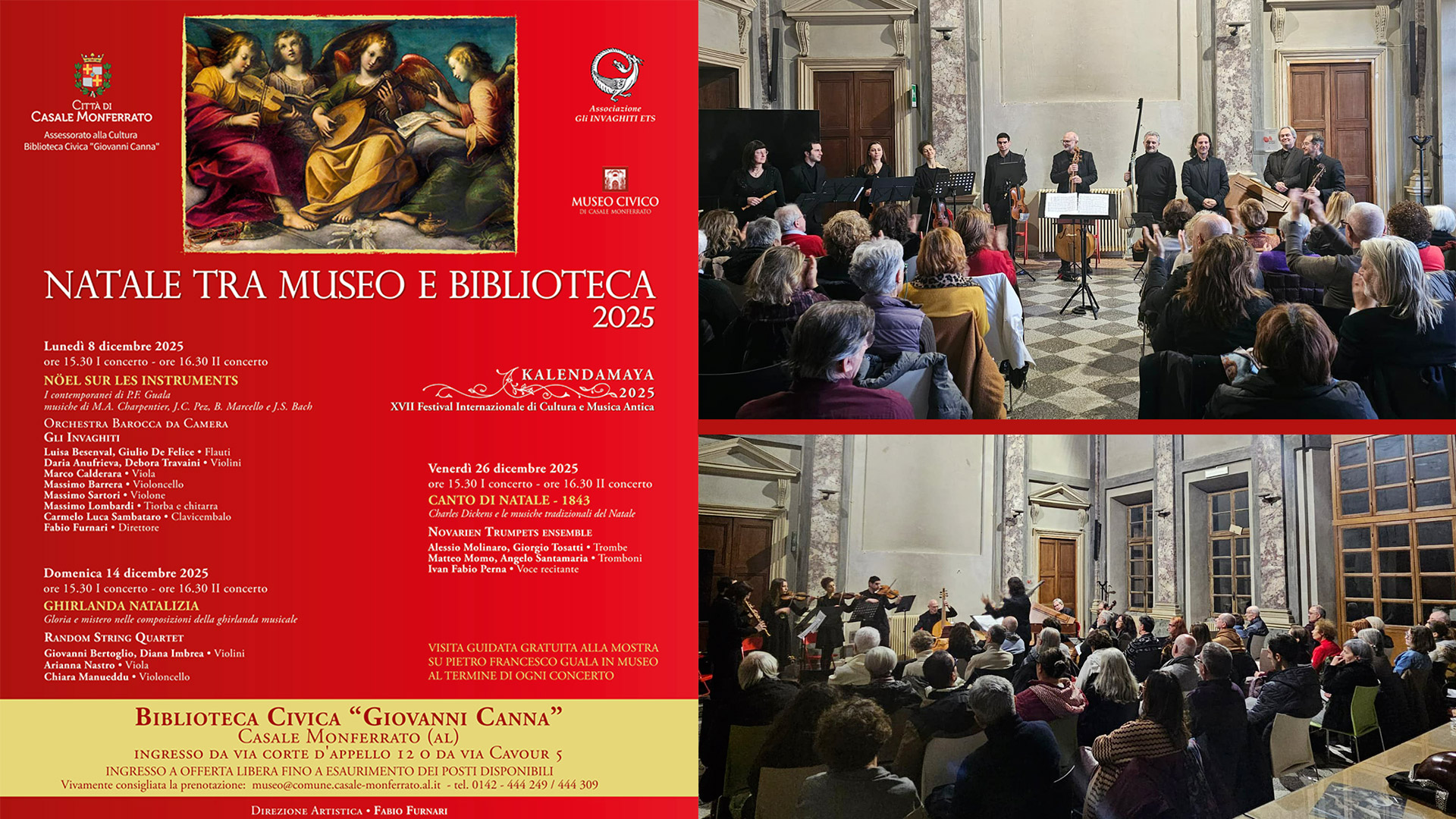 Casale Monferrato: secondo concerto di “Natale tra Museo e Biblioteca 2025” Casale Monferrato: secondo concerto di “Natale tra Museo e Biblioteca 2025”
