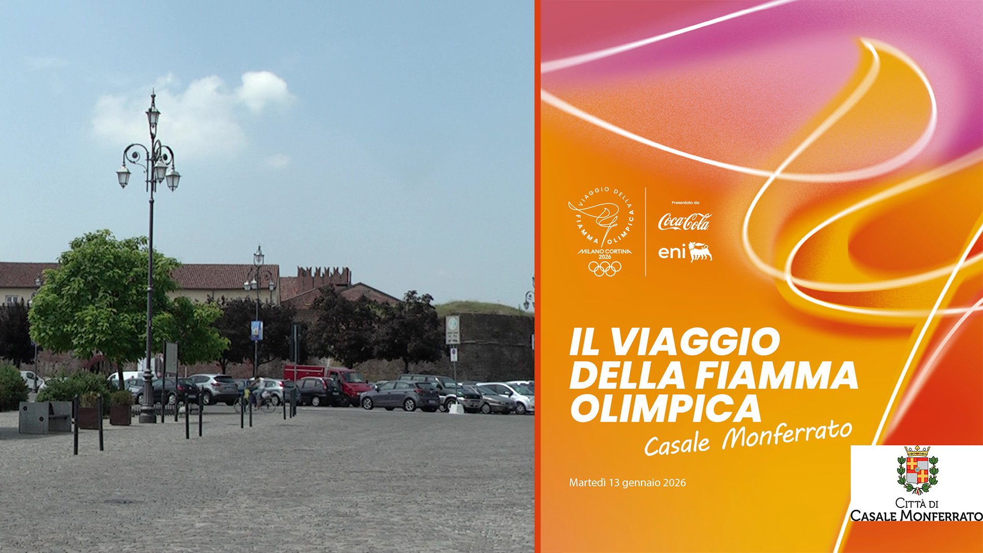 Casale Monferrato: martedì 13 gennaio transita la Fiamma Olimpica