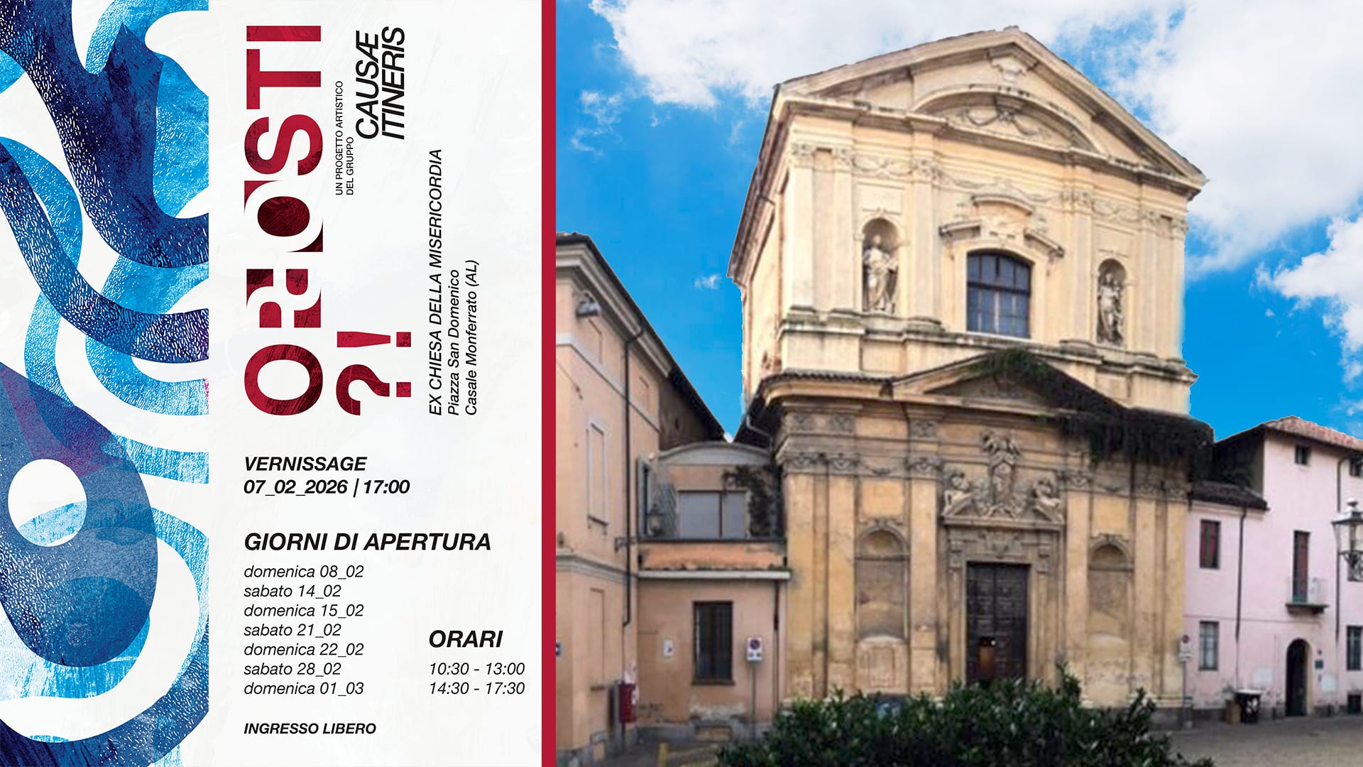 Casale Monferrato, “Opposti?!” alla Ex Chiesa della Misericordia Casale Monferrato, “Opposti?!” alla Ex Chiesa della Misericordia