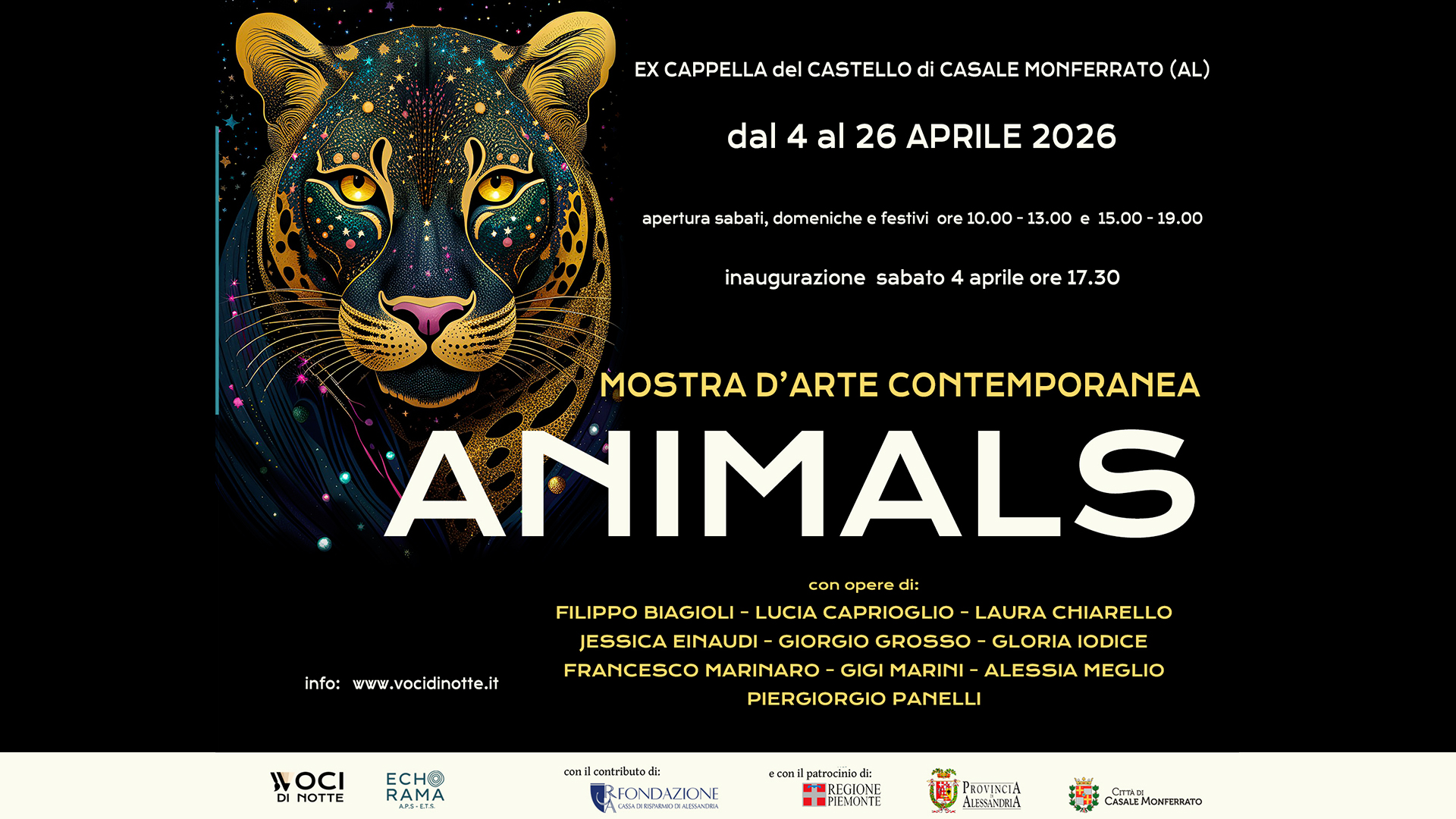 Casale, dieci artisti contemporanei in mostra con “ANIMALS”
