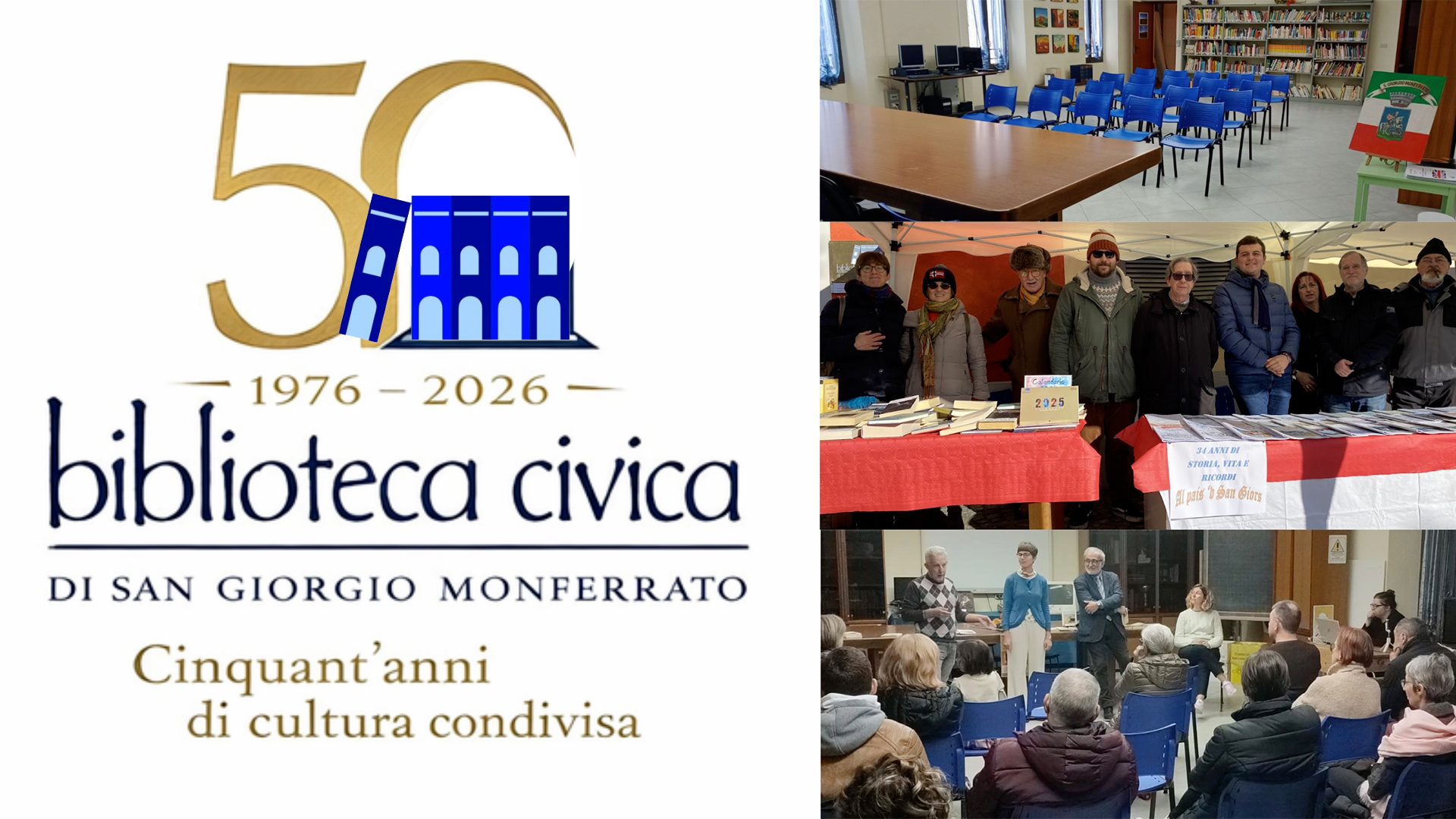 San Giorgio Monferrato festeggia i 50 anni della Biblioteca Civica