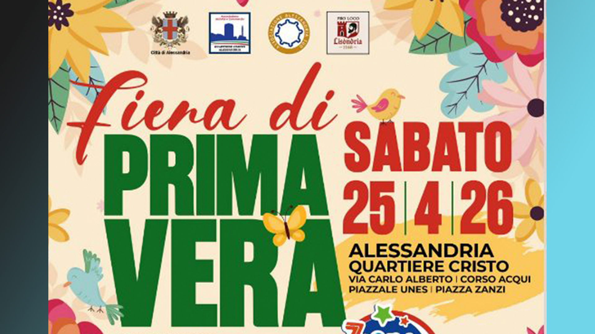 Alessandria: sabato 25 aprile la “Fiera di Primavera”