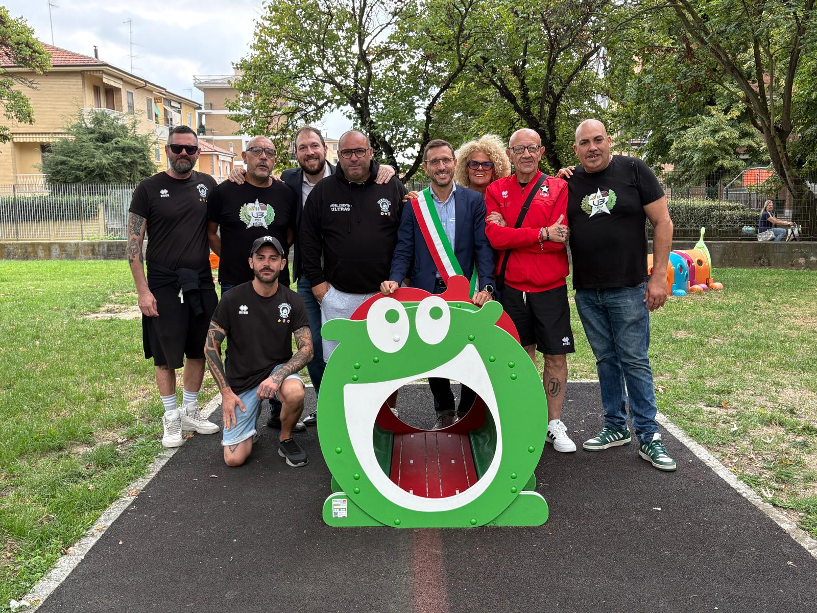 Casale Monferrato, inaugurato al nido “Valentino” il nuovo gioco donato alla Città Casale Monferrato, inaugurato al nido “Valentino” il nuovo gioco donato alla Città