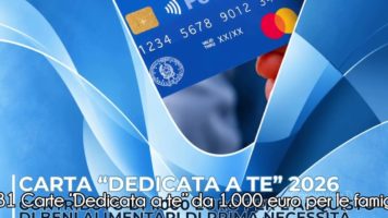 Valenza, 181 Carte “Dedicata a te” da 1.000 euro per le famiglie